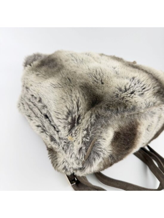 Fendi Zucca Pattern Lining Backpack Suede Gray Brown Vintage main image 6